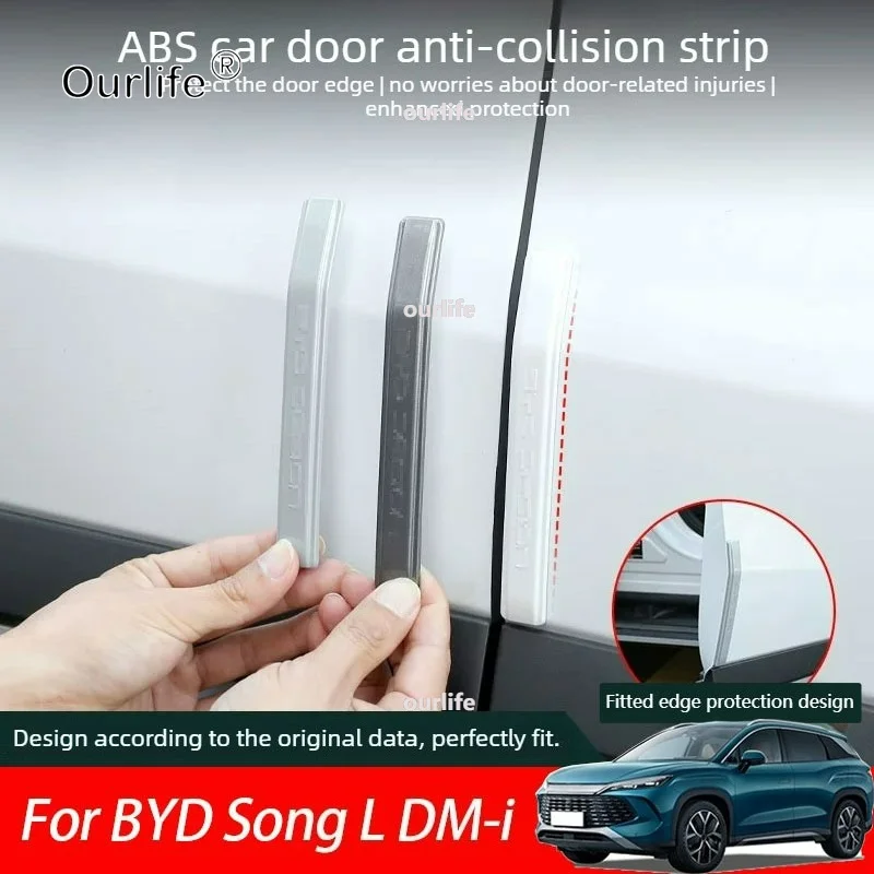 For BYD Song L DM-I 2026 2025 2027 Car Door Anti-Collision Strip Hidden Protective Sticker Scratch Resistance Car accessories