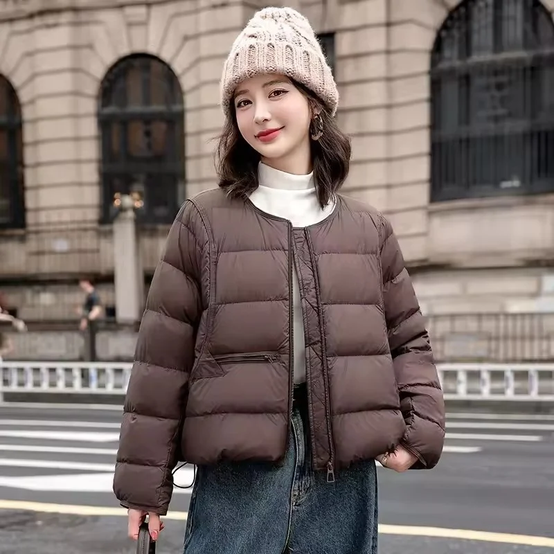 

Новые короткие парки, осенне-зимняя женская легкая пуховая хлопковая куртка, женская свободная теплая парка, хлопковая стеганая куртка, верхняя одежда, женская