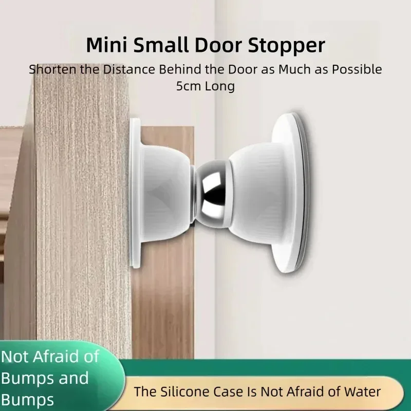 Silicone Magnetic Door Stopper with Strong Suction: No-Drill Anti-Collision Holder for Bedroom and Study