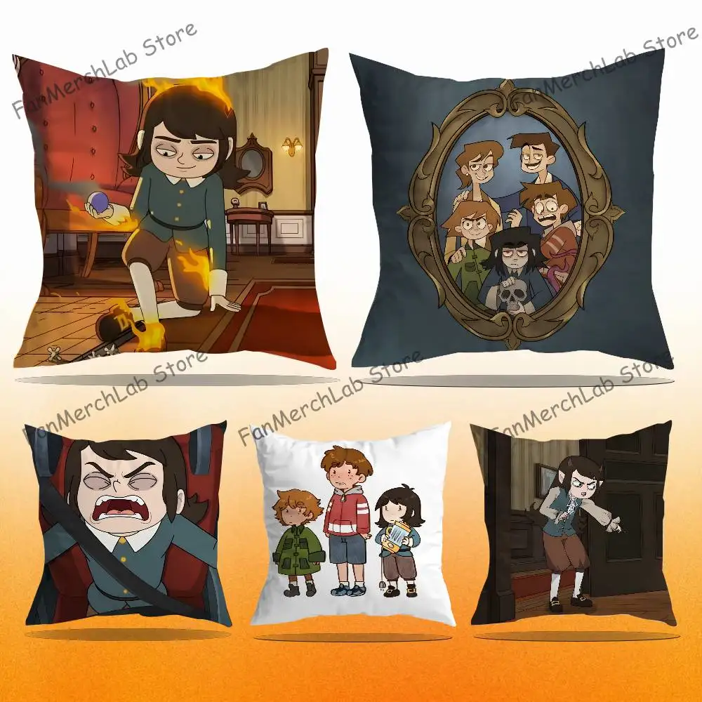 Abaddon H-Haunted H-Hotel Printed Pillow Cover Cushion Case Simple Sofa Pillow Case No Pillow Core
