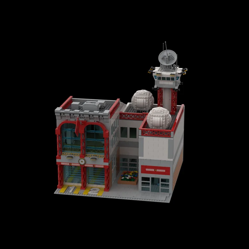 2670 Uds. MOC estación de bomberos Modular ciudad fuego modelo bloques de construcción regalos de navidad montar ladrillos creativos juguetes niños cumpleaños