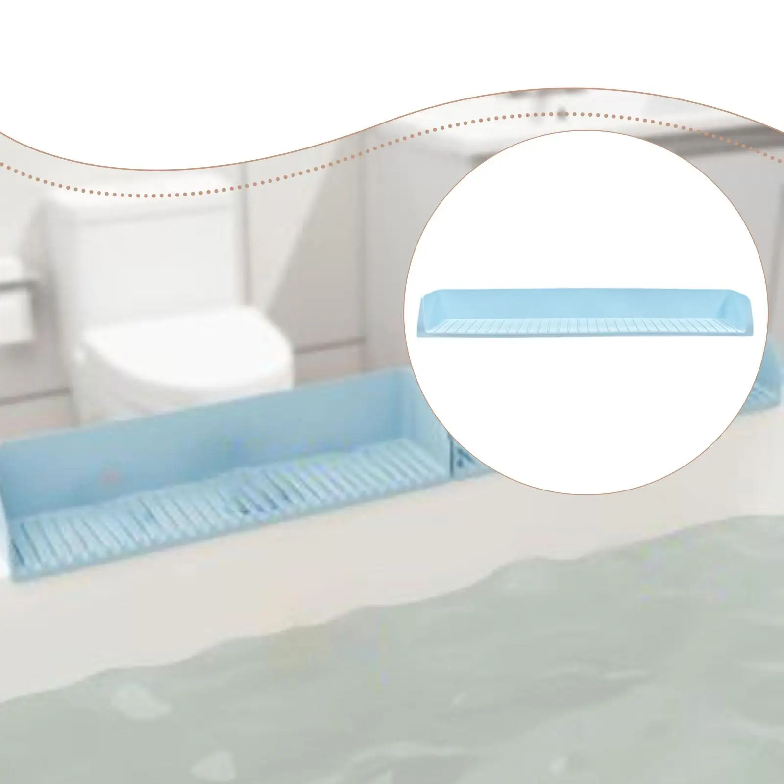 

Bath Toy Tray Holder Multi Functional Essentials with 11 Suction Cups Gifts Sturdy Bath Tub Play Shelf