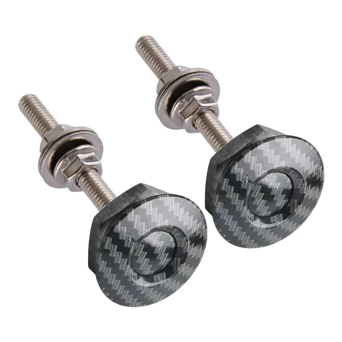 

Universal 2pcs 30mm Car Push Button Quick Release Hood Bonnet Pins Lock Clip Bumper Latch Carbon Fiber Texture Style New