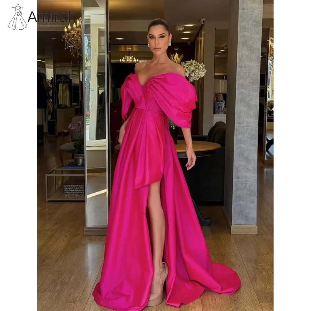 

Amirah Платья для особых случаев на заказ. Элегантные платья. Бальное платье на заказ с разрезом по бокам и открытыми плечами.