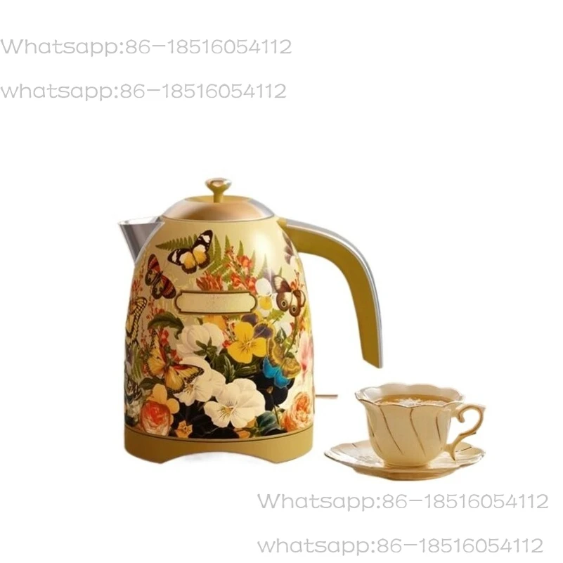 Kettle Household Retro Electric Kettle 304 Stainless Steel Automatic Power Failure High Value Printing Small