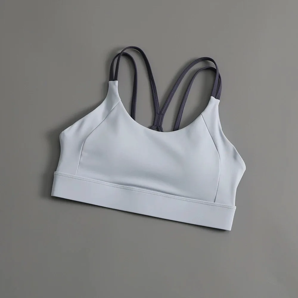 Sportunterwäsche mit Brustpolster, stoßfester Fitness-BH, nacktes Yoga-Top, Lauf- und Outdoor-Bekleidung, schöner Rücken für Frauen – Detail 3
