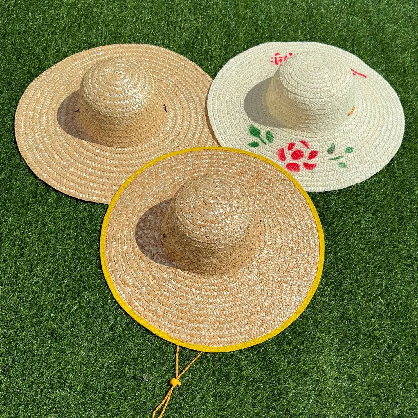 Sun Hat Wide Brim - Chapéu de sol de palha com