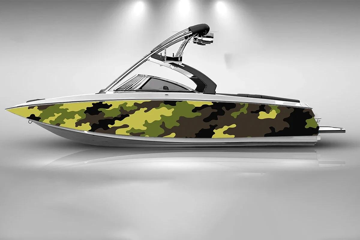 

camouflage Boat Stickers Self Adhesive Stickers Fashion Custom Sticker Decal Vinyl Waterproof Boat Wrap Sticker Decal