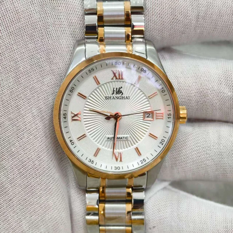 Shanghai Watch Single Calendar Men's Automatic Watches 41mm Mechanical Wristwatch 316L Stainless Steel Sapphire New Clock 0201