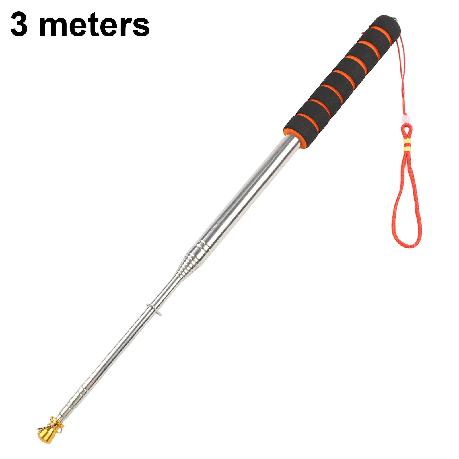 Adjustable Flagpole 3 Meters Flagpole Easy To Carry Lightweight And Compact Secure Clips Sturdy Construction Black And Red