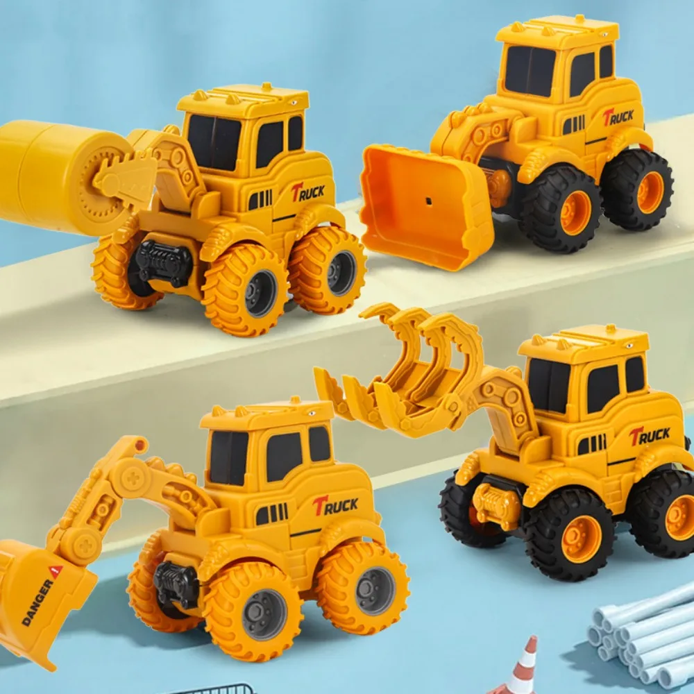 

Glide Way Press Inertia Forward Inertial Driving Trucks Plastic 4 Styles Construction Truck Toy Construction Engineering Vehicle