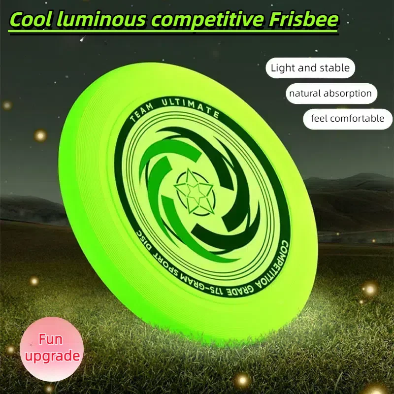 Noctilucence Colorful Flying Saucer Outdoor Leisure Toys Portable Games Flying Disc Competitions Sports Luminous Beach Frisbee