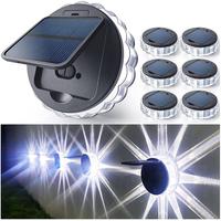 Led Solar Wall Lamp Petal Shaped 8 Modes 90 Degree Adjustable Waterproof Rainproof Outdoor Lighting Garden Decorative Light