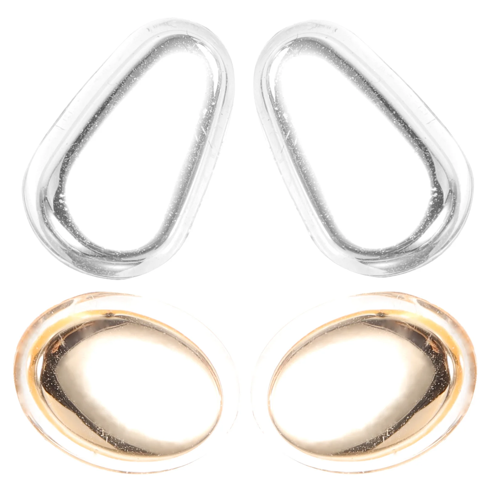 

4pc Metal Silicone Nose Pads For Glasses Comfortable Nonslip Eyeglass Accessories Durable Frame Support Reusable Grips