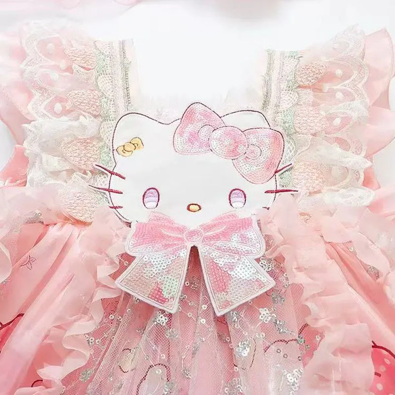 

Kawaii Hello Kitty аниме весенне-осеннее платье Лолиты для девочек для вечеринок, выступлений, фестивалей-подарок на день рождения для девочек