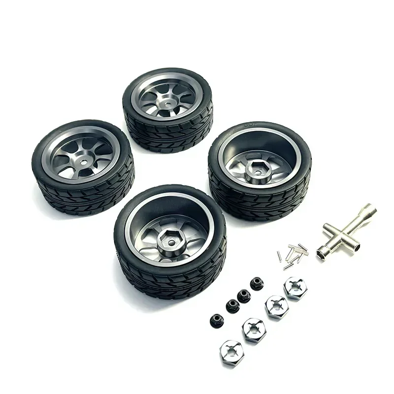 Adecuado para WLToys 1:12 1:14 1:18 accesorios de coche RC 124016 124017 124018 124019 144001   A959 y otras ruedas de actualización de metal.