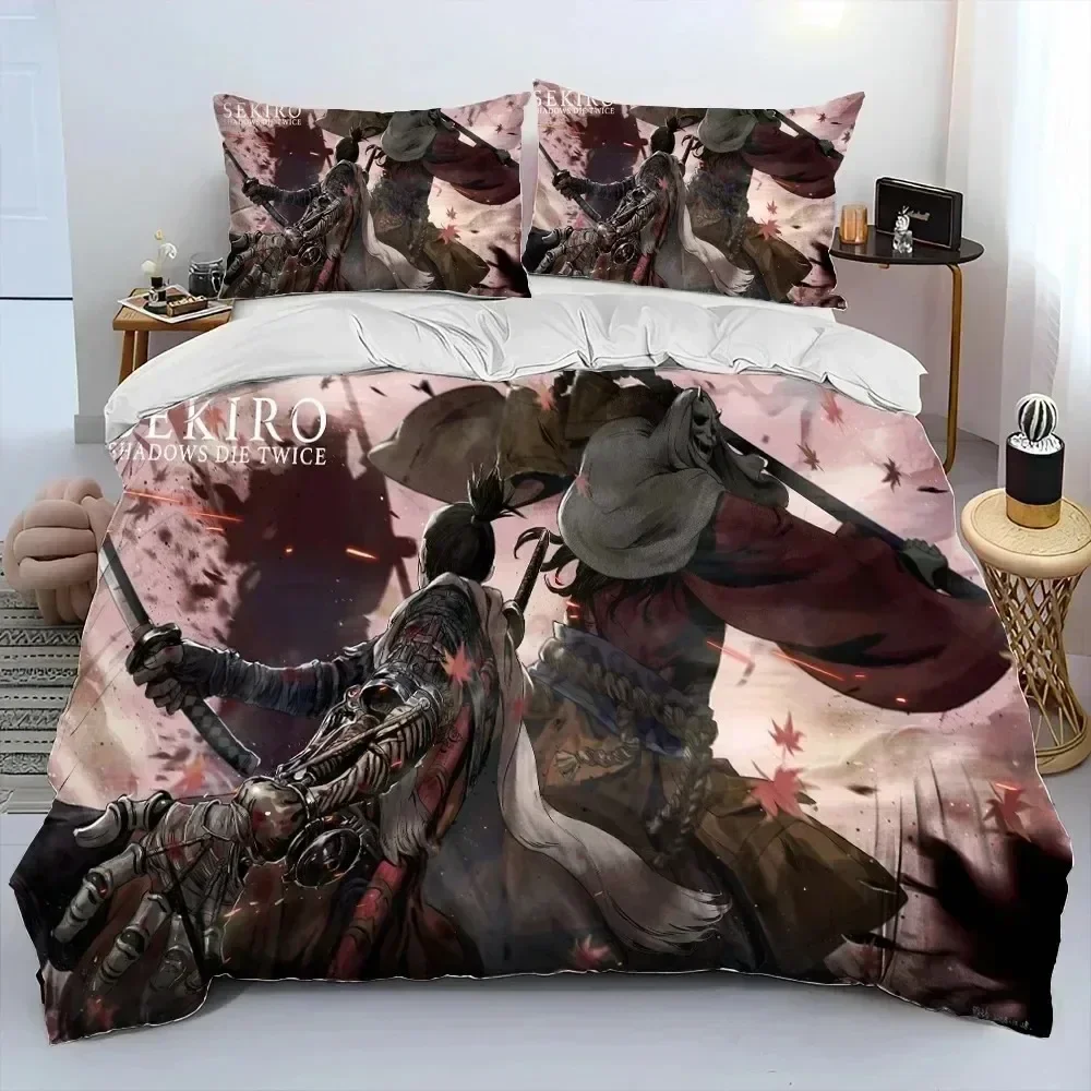 Luxury New 3D Print S-Sekiro Shadows Die Twice Game Bedding Set Duvet Cover Bed Set Quilt Cover Pillowcase king Queen Size