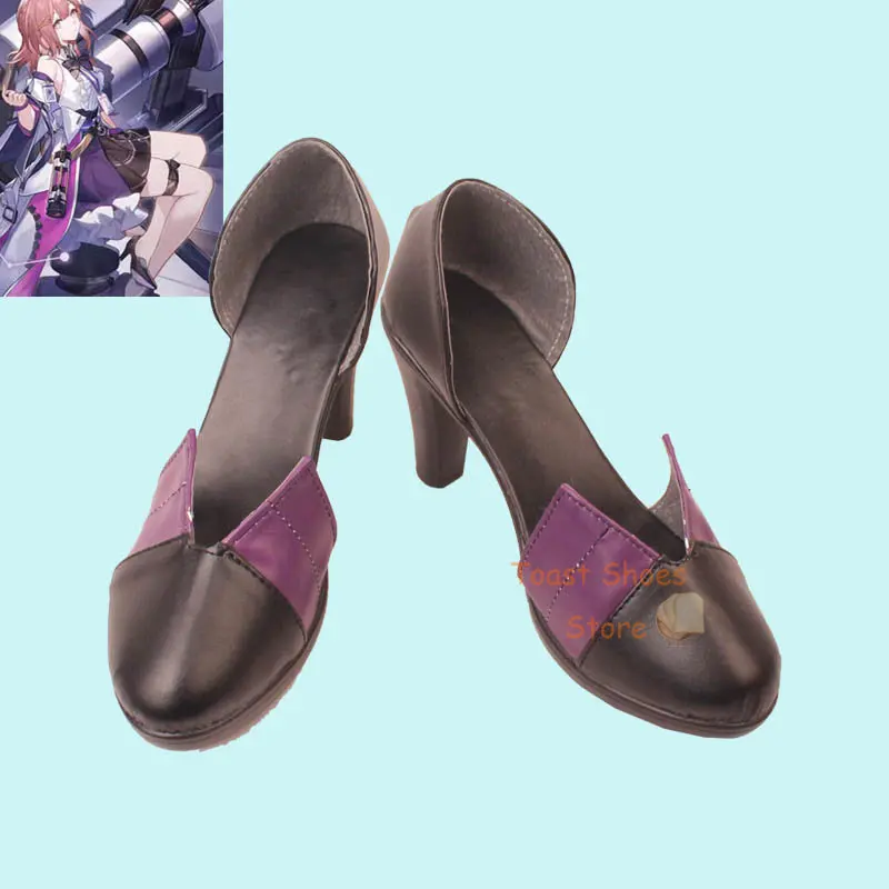 Honkai-Star Rail Asta Cosplay Chaussures à talons hauts, Comic Anime Game for Con Halloween Party, Costume Prop Shoes