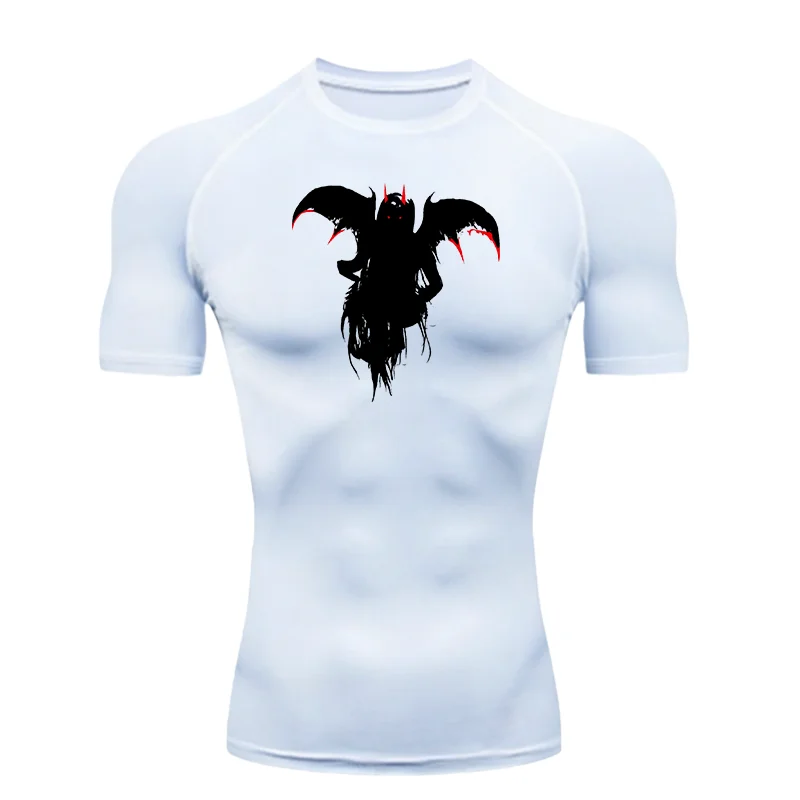 Demon Design Men's Sports T-shirt Training Fitness Compression Men's Volleyball T-shirt Men's Stretch T-shirt Clothing Fitness