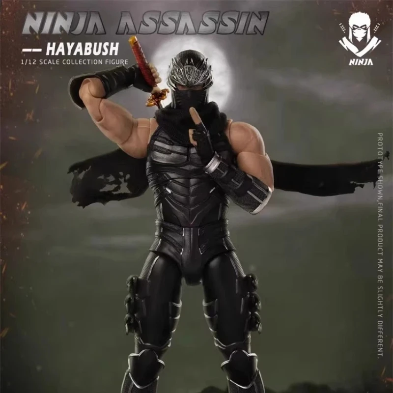 Brotoys Ninja Assassin Ryu Hayabusa Action Figure PVC Model with Outfit And Sword Set - Desktop Ornament Collectible Toy Gift