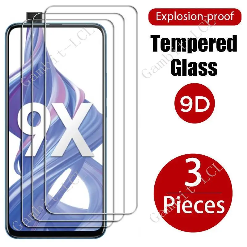 3PCS For Honor 9X Pro Tempered Glass Protective On Honor9XPro Premium HLK-L41 L42 STK-LX1 6.59\