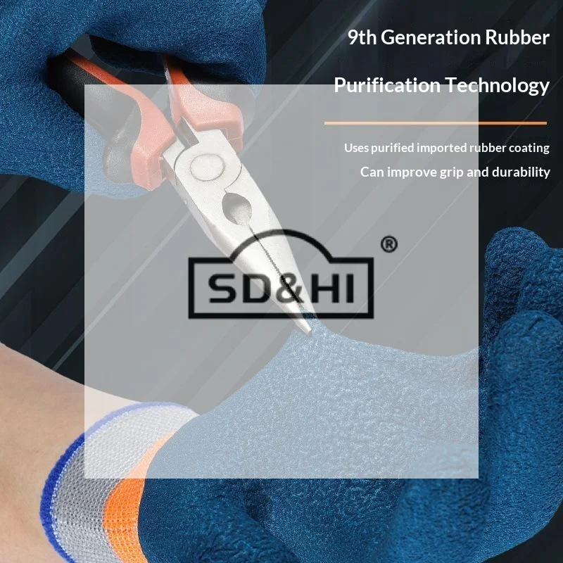 1/5Pairs Tire Rubber Gloves Wear-resistant Non-slip Work Gloves Labor Protection Gloves Home Improvement Garden Construction