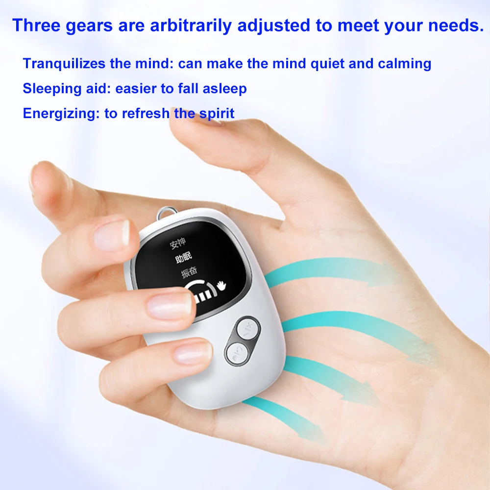 2-In-1 Ear Clip Sleep Aid Device Handheld Sleep Monitoring Device Relieve Insomnia Anxiety Instrument Ems Pulse Sleeping Device