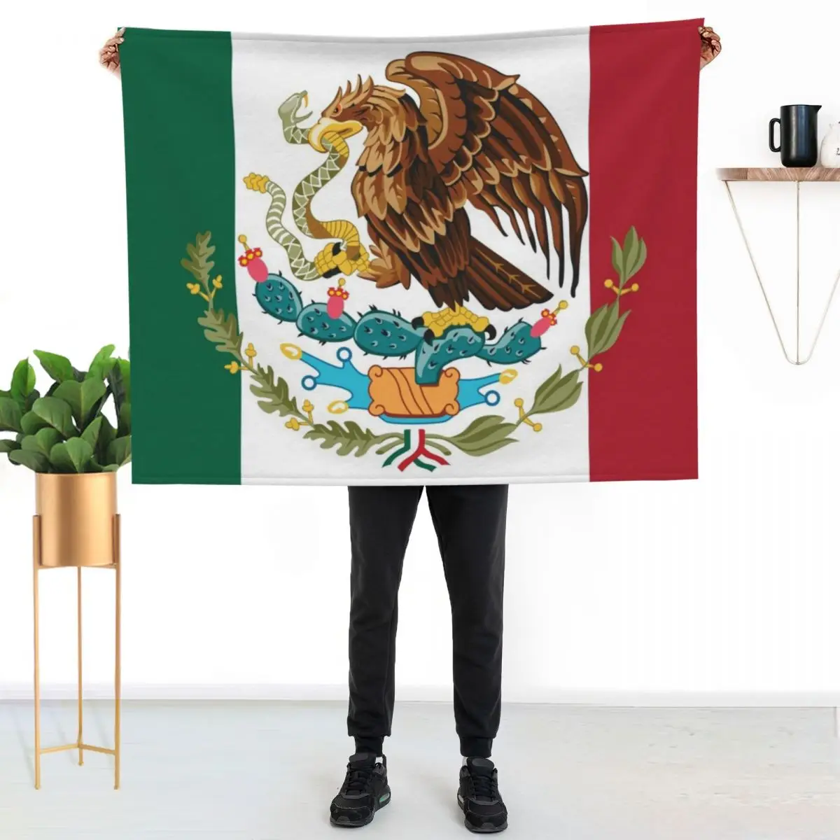 Show off your colors - Mexico Throw Blanket Thin Soft Big Stuffeds Bed Fashionable Flannels Plaid Blankets