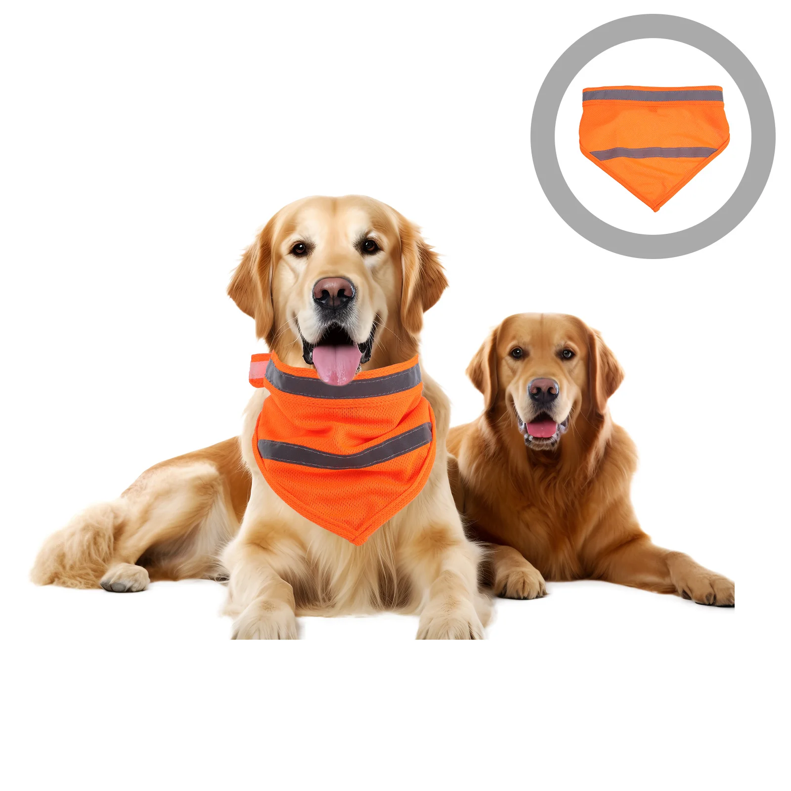 

Puppy Reflective Scarf Comfortable Polyester Dog Bandana Outdoor Safety Gear Breathable Reflective Pet Accessory for Night