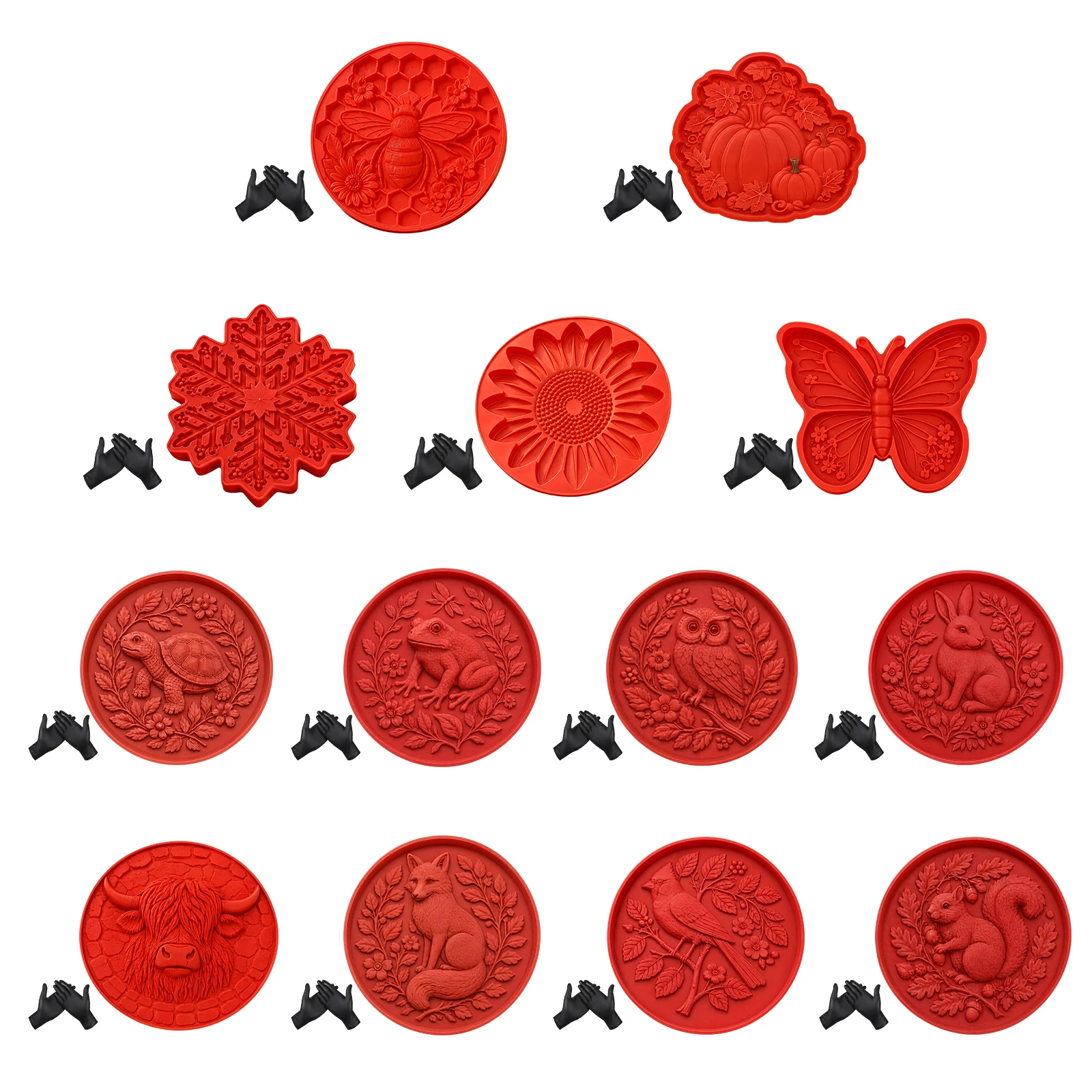 Garden Decor Molds Reusable Silicone Stepping Stone Concrete Casting DIY Pathway Paver Mould