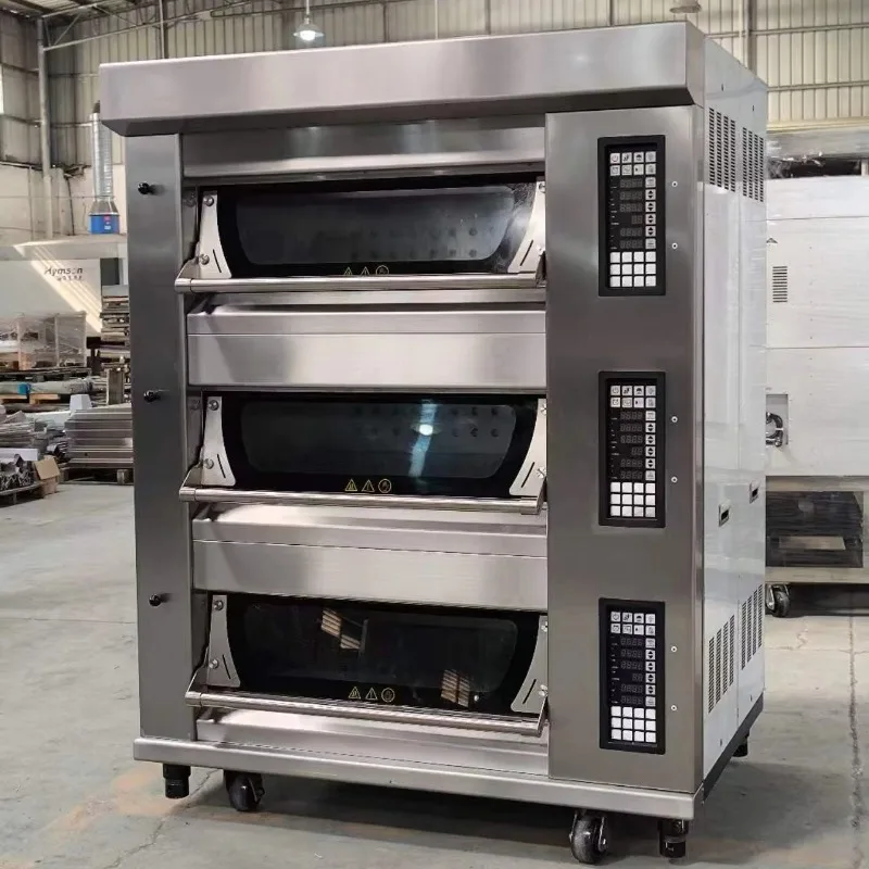 Commercial Deck Oven Stone Hearth Bakery Oven Gas Fired Multi-deck Baking Machine for Bread Artisan Pastry Shop Equipment OME
