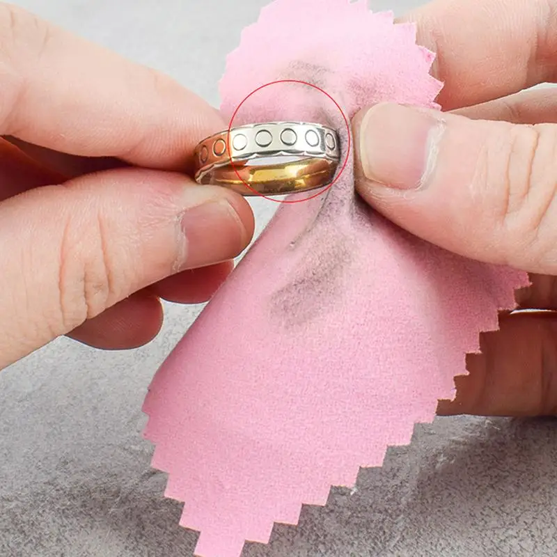 Jewelry Cleaning Cloth 8x8cm 100pcs Soft Non Scratch Polishing Wipe For Silver Gold Watch Maintenance