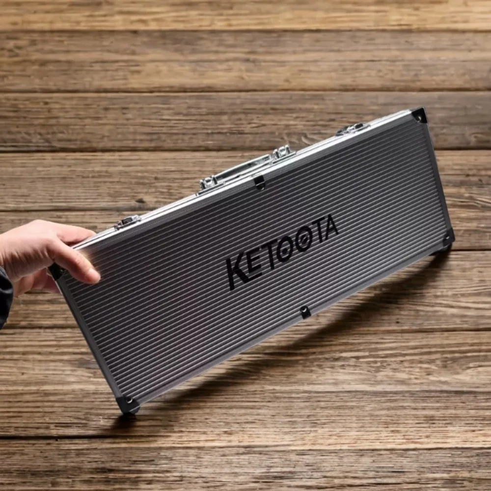 KETOOTA Keyboard Storage Case Aluminum Alloy Peripheral Box for Mechanical Keyboard 68/75 Suitcase Keyboard Box Display Case