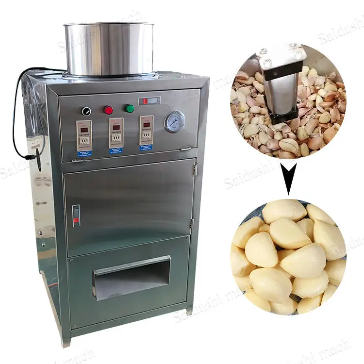 Automatic Commercial Garlic Skin Removing Machine Dry Garlic Clove Separator Peeler Garlic Bulb Breaking Peeling Machine