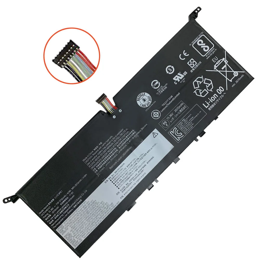 Imagem -02 - Bateria Original do Portátil de 15.36v 42wh para Lenovo Ideapad 730s Yoga S73013iwl L17c4pe1 L17m4pe1