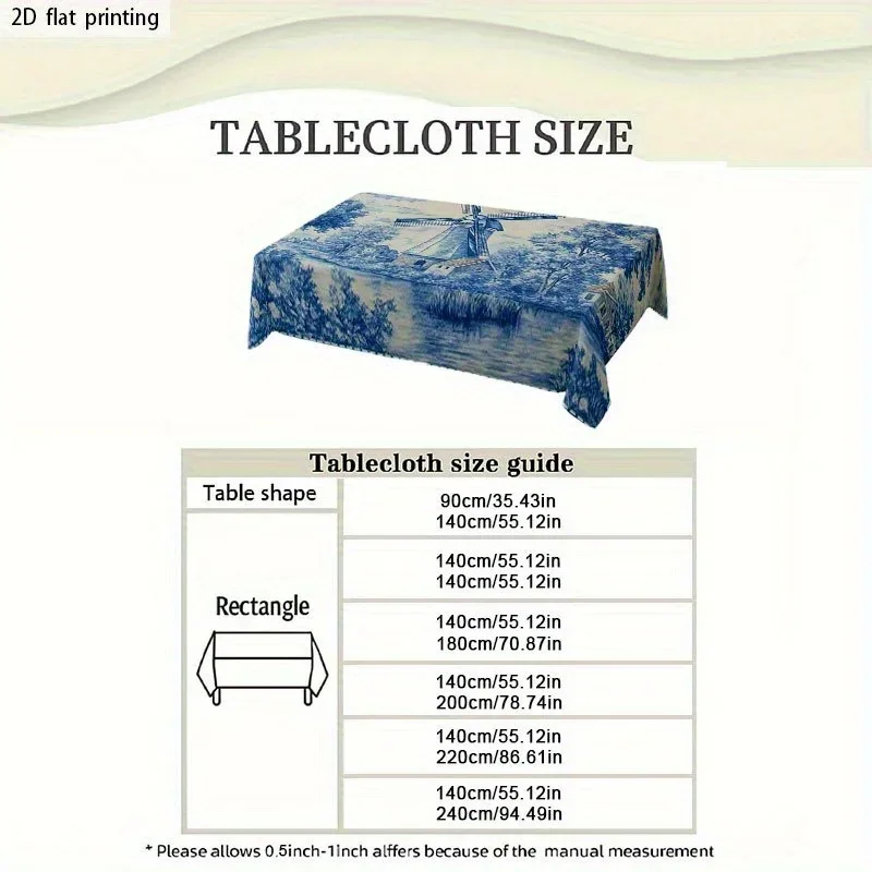 [JIT] 1pc Soft, fashionable and aesthetically pleasing 2D flat tablecloth. Washable and easy to clean. Yzb