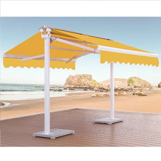 

Aluminum Alloy Frame Double Side Open Free Standing Awning awning retractable roof outdoor sunshade retractable awning