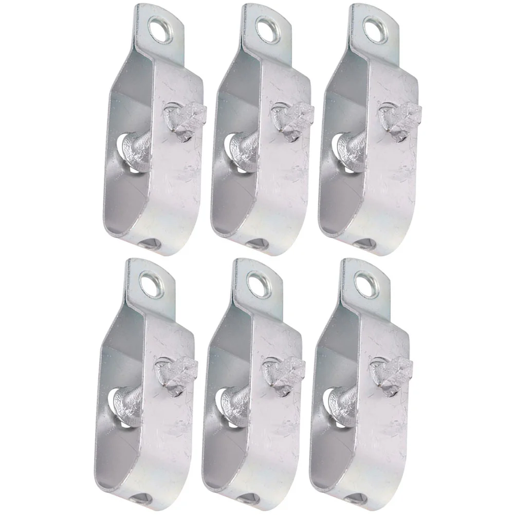 6 Pcs Heavy Duty Tensioner Metal Cable Strainer Clamps Silver Creative Steel Rope