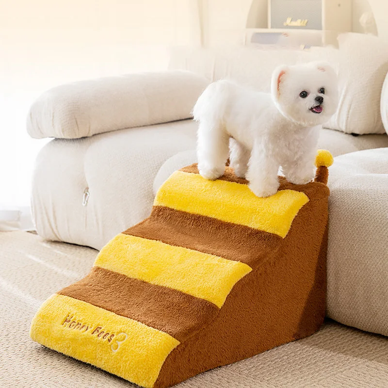 Dog House Dog Stairs Pet 2/3 Steps Stairs for Small Dog Cat Pet Ramp Ladder Anti-slip Removable Dogs Bed Stairs Pet Supplies