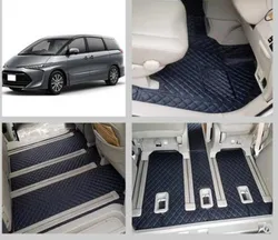 Best quality! Custom full set car floor mats + trunk mat for Right hand drive Toyota Estima 2021-2006 7 8 seats non-slip carpets