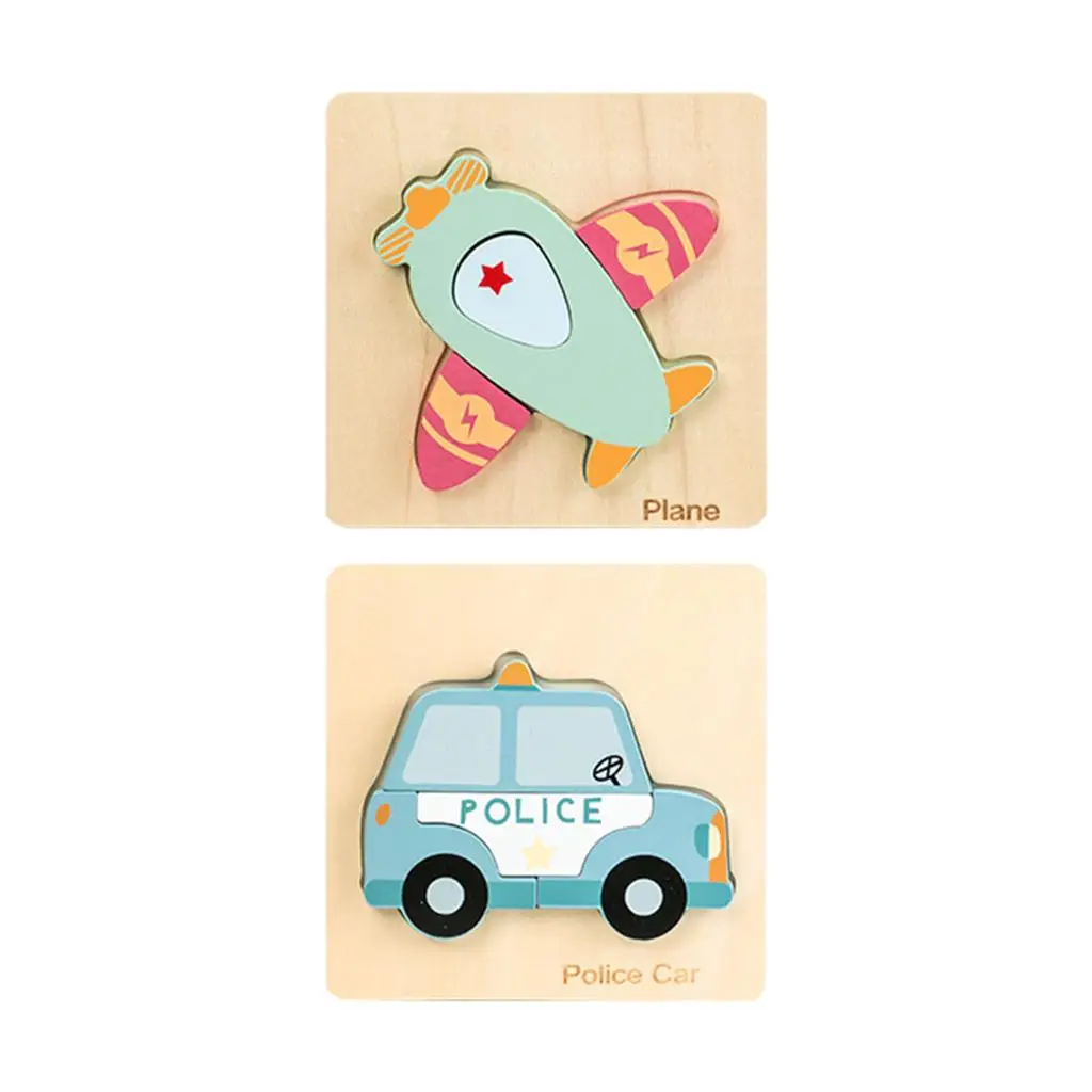 Cartoon Jigsaw Puzzle, Brain Game , Preschool Toys Learning Educational Toy Cognitive Shape Matching Toys for Year Old