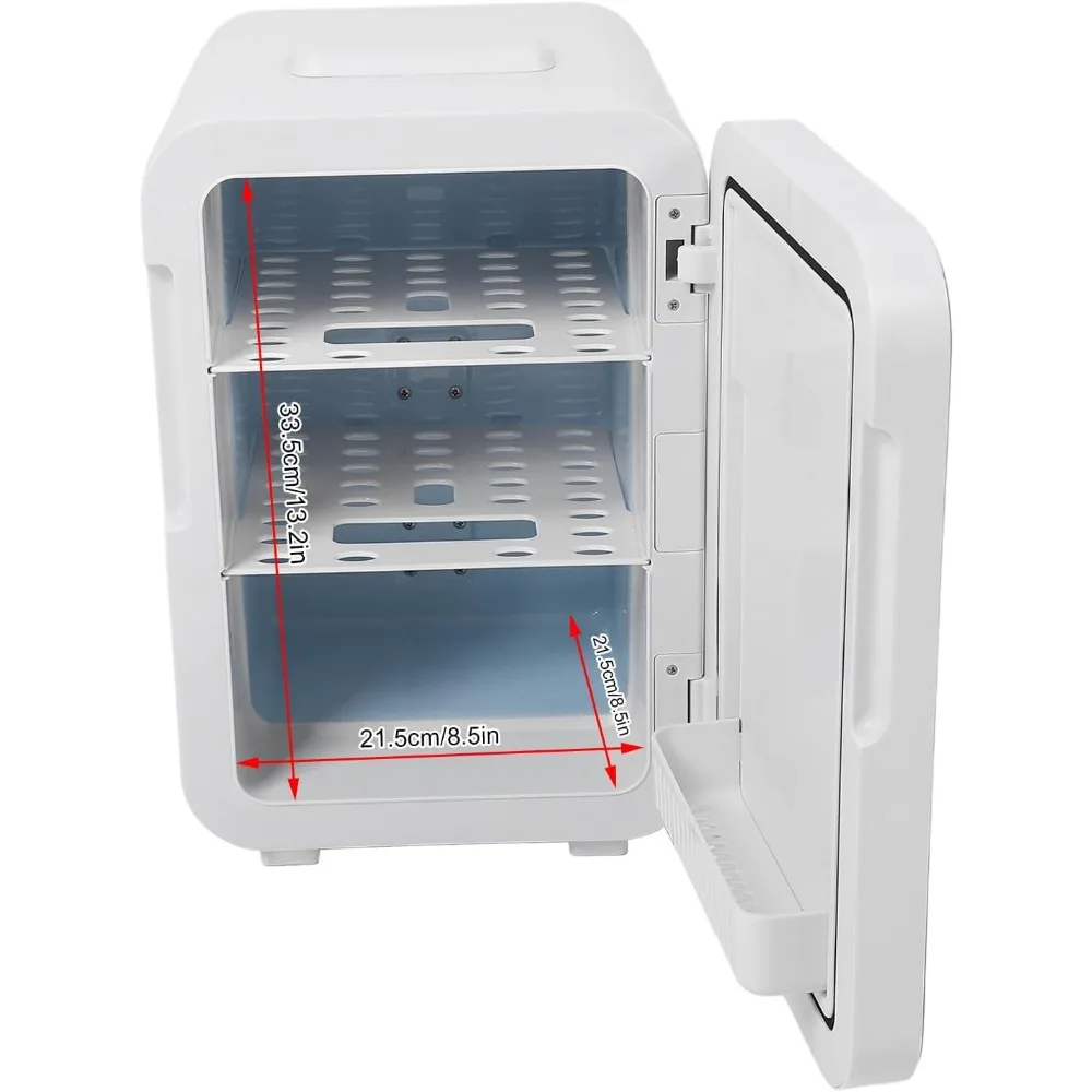 20L Mini Fridge for Bedroom Car Office Desk College Dorm Room, Portable Cooler and Warmer for Food, Drinks, Skincare, Beauty an