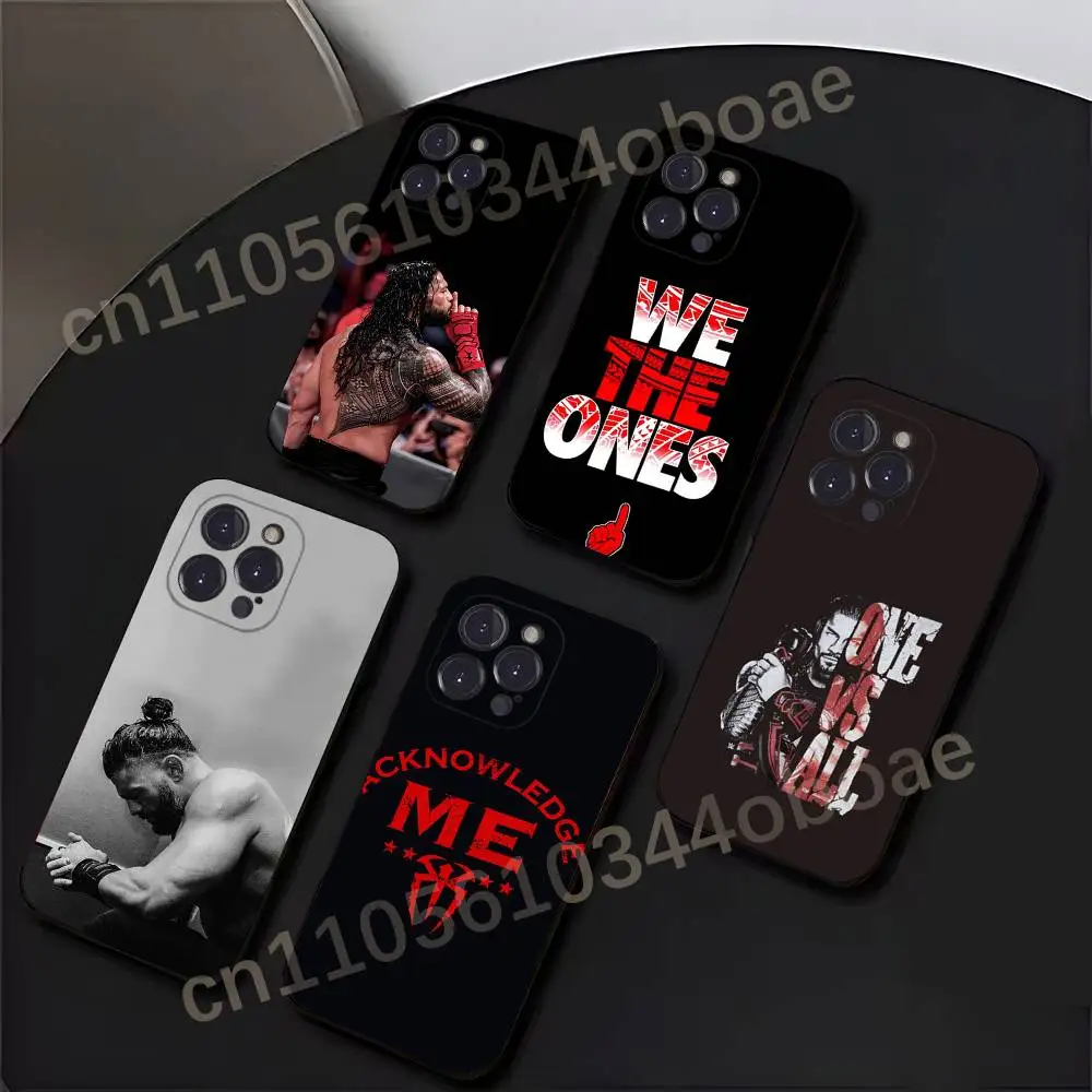 

R-Roman R-Reigns wrestler Phone Case For iPhone 17,16,15,14,13,12,11,Pro,Max,Plus Soft Black Cover