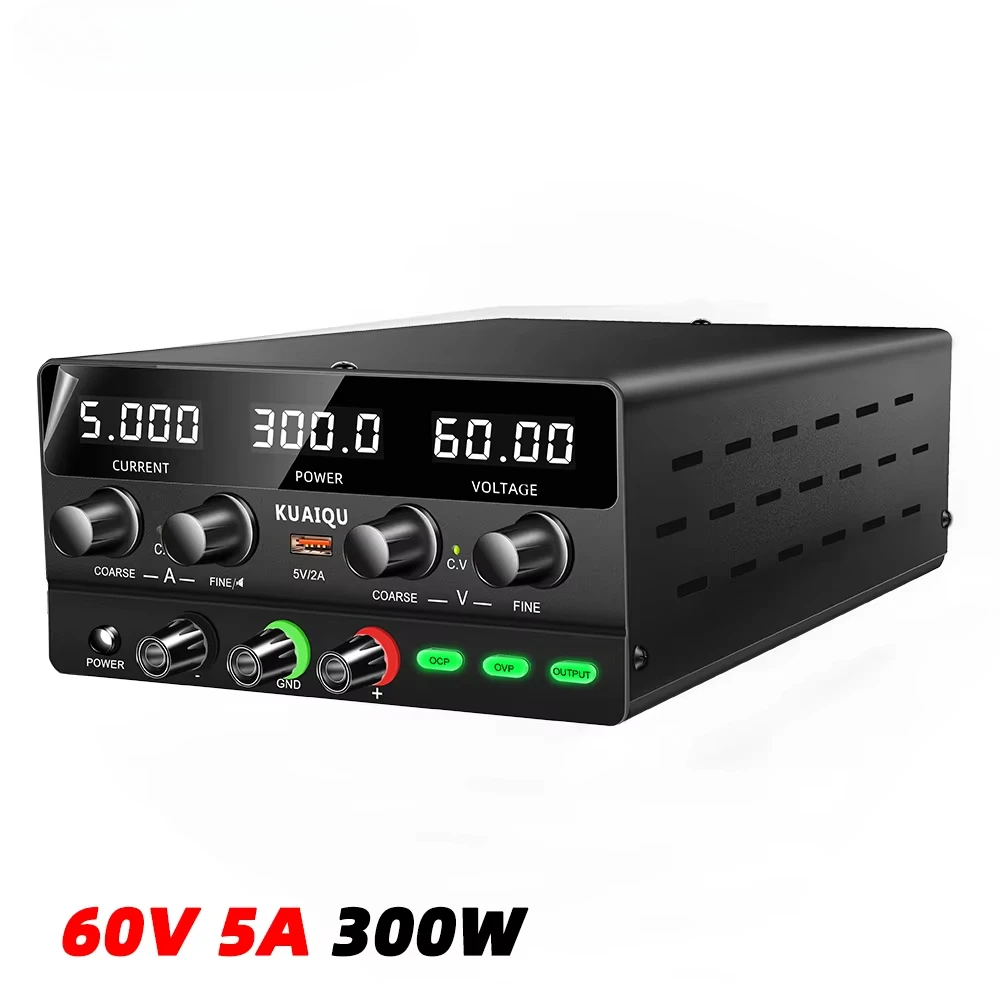 KUAIQU SPPS-H605 Precision 4-Digit Display Adjustable Bench DC Power Supply 60V 5A 300W OCP/OVP Electronic Devices Repairing