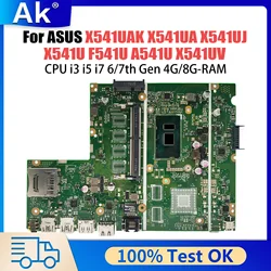 X541UAK Mainboard For ASUS X541UJ X541UA X541U F541U A541U X541UV Laptop Motherboard CPU I3 I5 I7 6th/7th Gen 0G/4G/8G-RAM