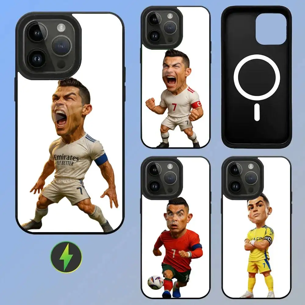

Football superstar CR7 Luxury Glass-textured Printed Phone Case For iPhone 11/12/13/14/15/16/17 Plus, Pro, Pro Max & Air