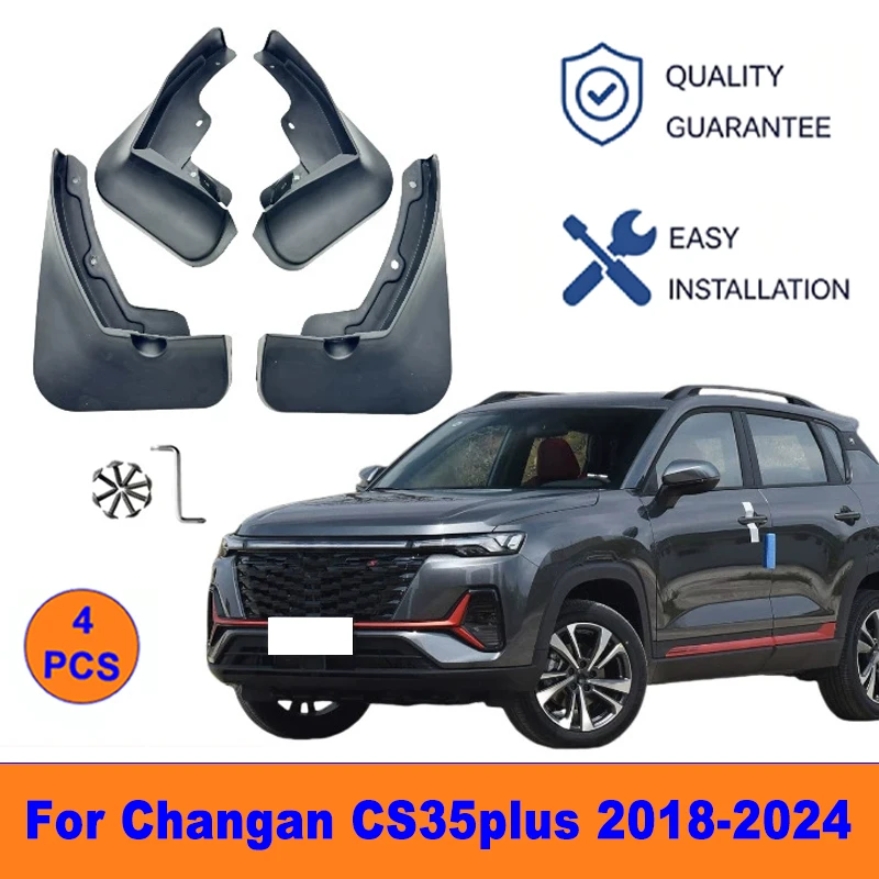 

4Pcs Mud Flaps For Changan CS35plus 2018-2024 - Splash Guards Front & Rear Wheel Fender Mudguards Car Exterior Protection Part