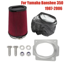 Flow Airbox Adapter with Air Filter Outerwear For Yamaha Banshee 350 YFZ350 YFZ350LE YFZ350SE Special Limited YFZ350SP Edition