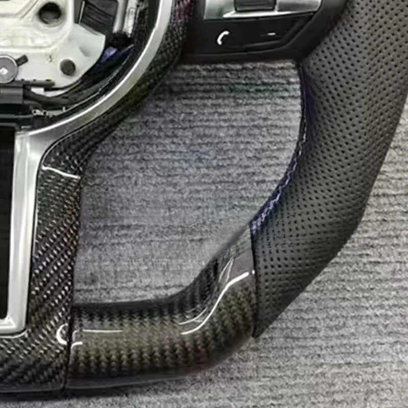 All Black Carbon Fiber Style Steering Wheel Modification For Bmw F30 F10 F31 F20 F25 F22 F36 F33 F32 F80 F82 F11 F18 F01 F90 E90