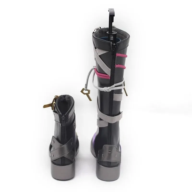 أحذية أنيمي LOL Arcane Jinx التأثيرية أحذية الدعائم أحذية الهالوين ملحقات الحفلات مصنوعة حسب الطلب ملحقات سلاح الدعامة التأثيرية